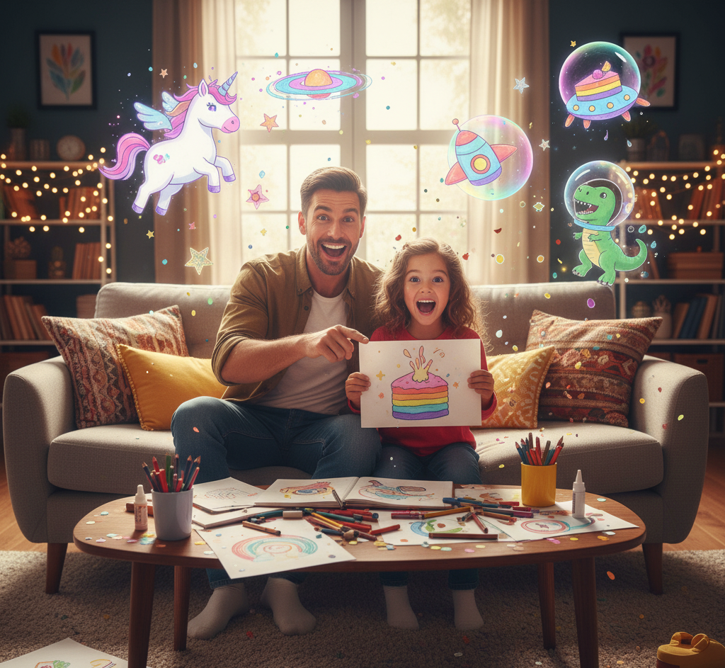 Group of friends planning their dream celebration together - D&D players, sports fans, and party planners collaborating