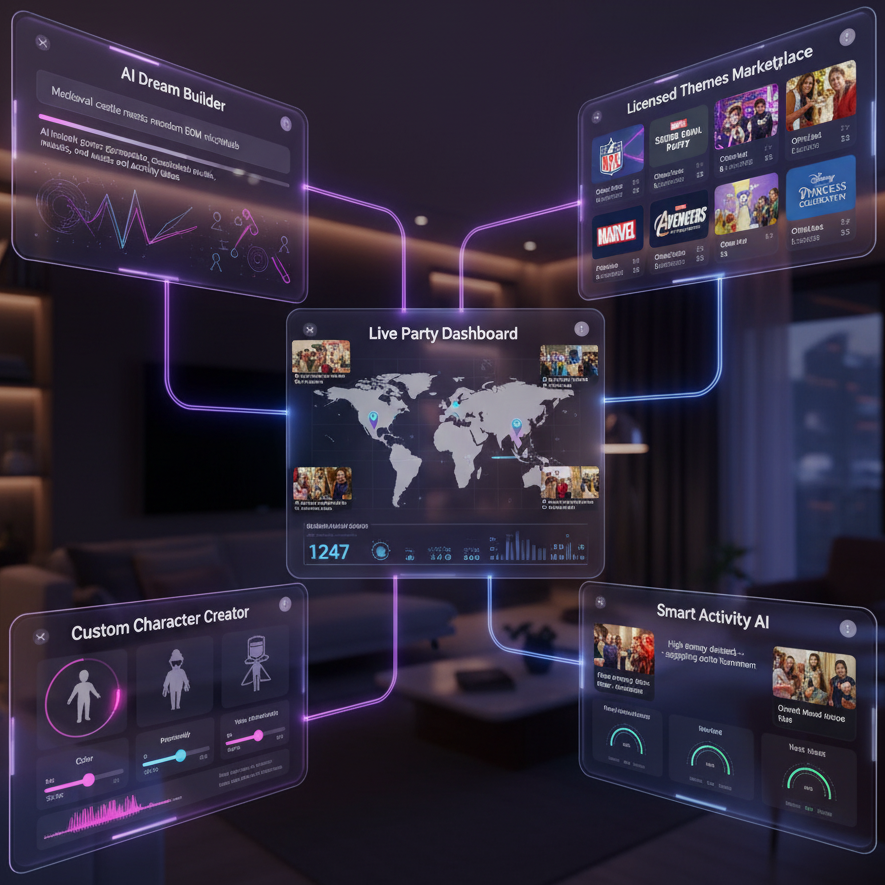 Future vision of PartyPlay global community and AI capabilities